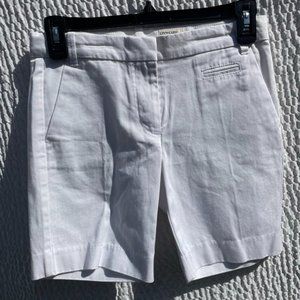 White cotton twill girls shorts size 12